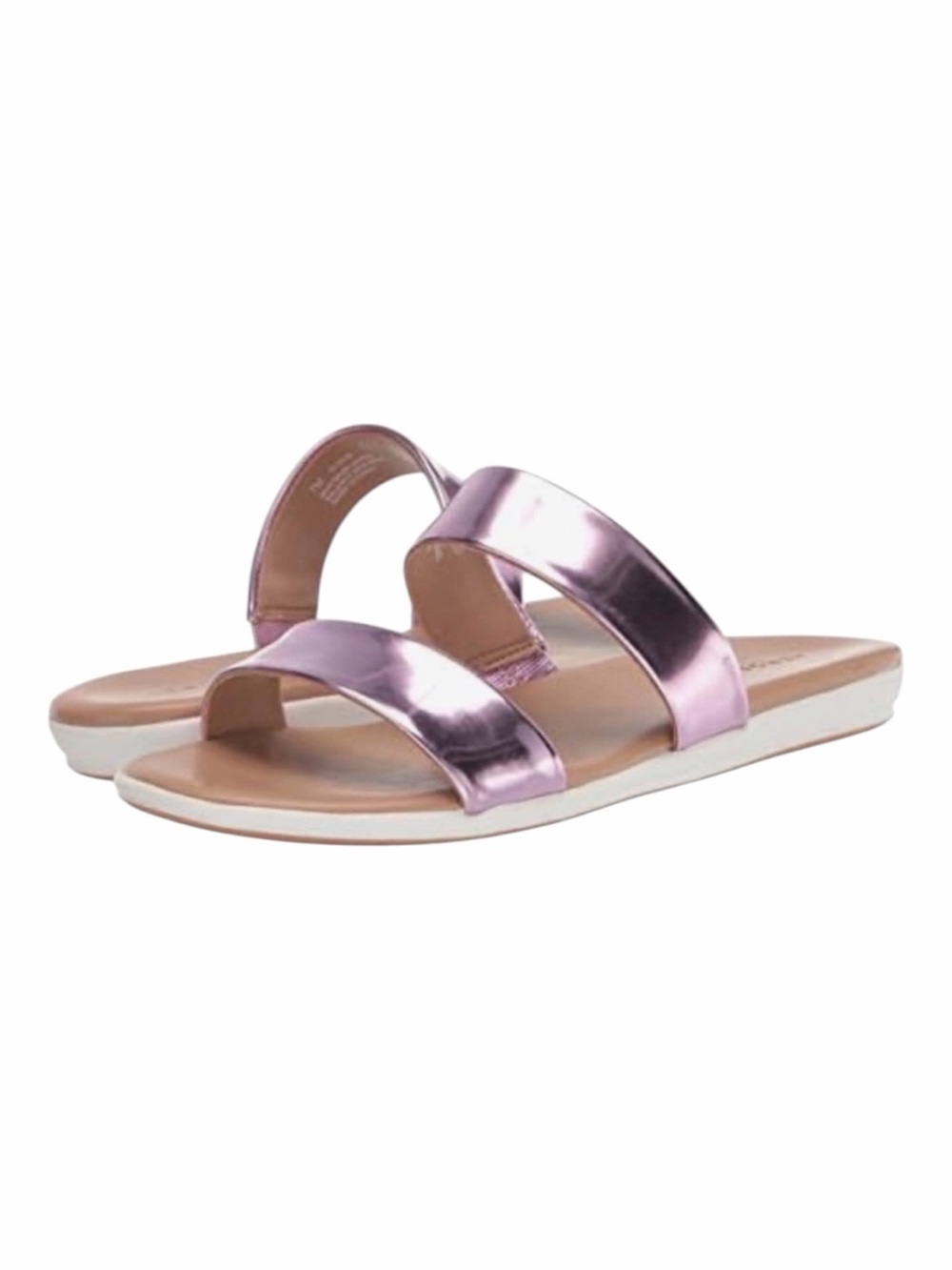 Aerosoles Clovis Sliding Sandals Metallic Purple Size 6.5
